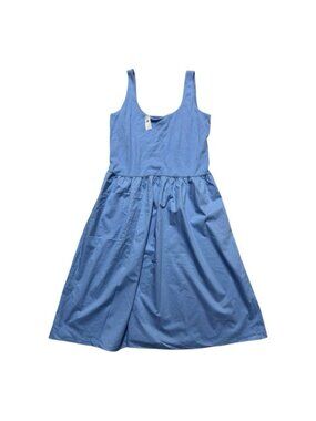 Old Navy 2X Blue Sleeveless Midi Maxi Dress NWT Plus Size Cotton Blend